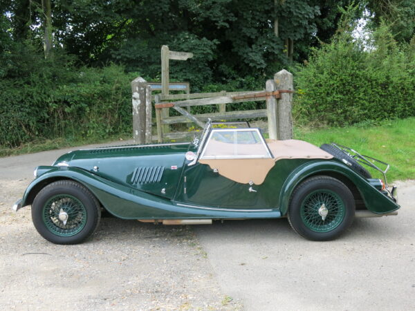 Morgan 4/4 for sale at Bill Rawles Classic Cars Ltd. Supplied with full wet weather equipment and a years MOT